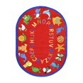 thumbnail image 2 of ABC Animals Oval Area Rug-Color:Red,Size:7'8" x 10'9", 2 of 2