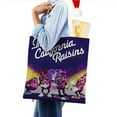 thumbnail image 4 of The California Raisins Bolso de tela con estampado de lienzo para mujer, bolsa de compras reutilizable y estética, con cremallera interior, regalo para mujer,40*45cm., 4 of 6