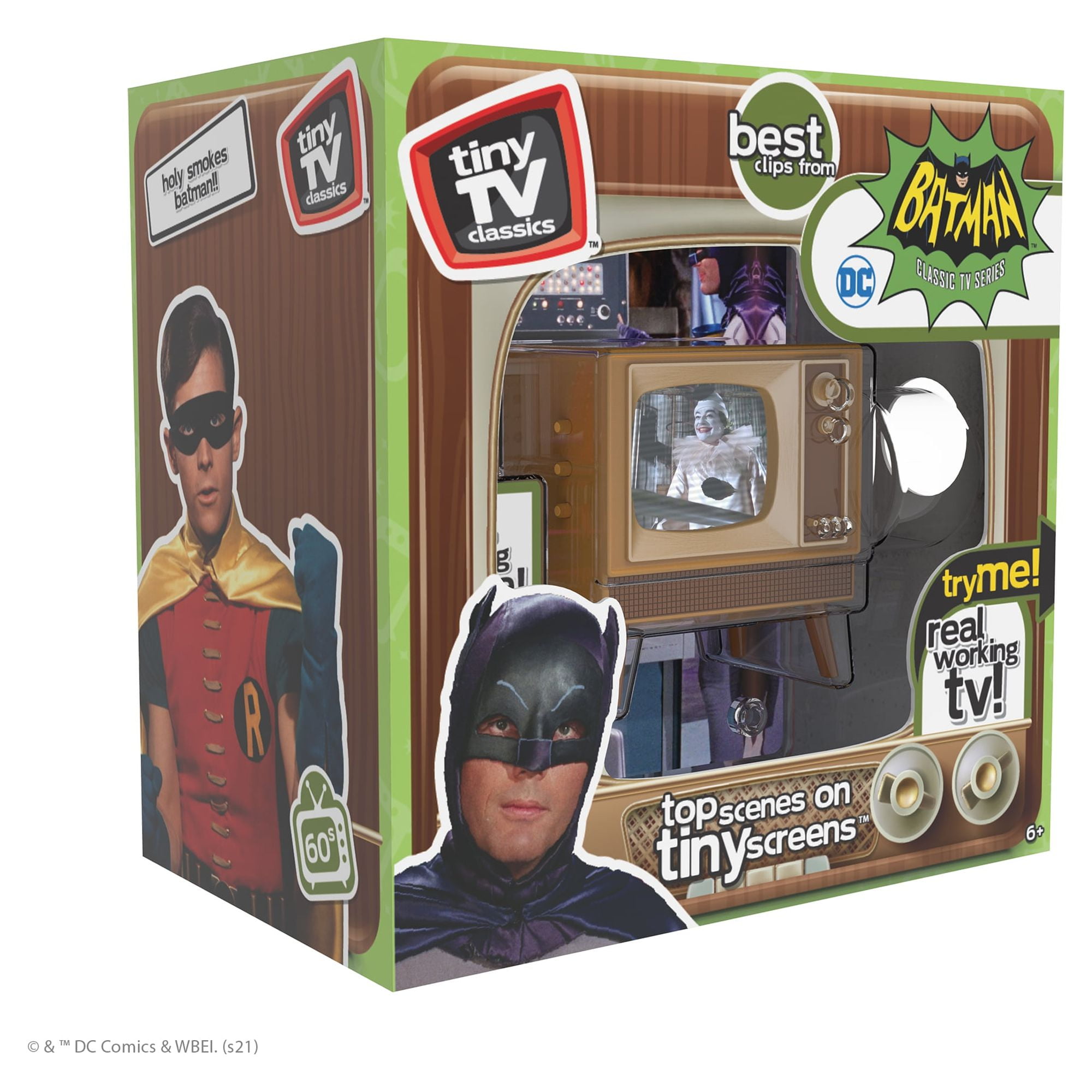 Basic Fun! Tiny TV Classics Batman Edition - Mini Collectible with
