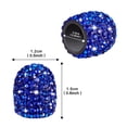 thumbnail image 2 of WINKA Tapas de válvula de vástago de neumático Tapas de válvula de ajuste universal 4 piezas Tapas de válvula de vástago de moda de diamantes de imitación Azul marino, 2 of 5