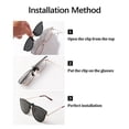 thumbnail image 2 of Polarized Clip-on Sunglasses Unisex Anti-Glare, 2 of 4