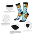 thumbnail image 3 of Hirioo Turtles And Sea Pattern Adult Middle Tube Socks Breathable Sock Non-Pilling,Contrasting Color Design, 3 of 6