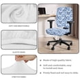 thumbnail image 7 of SCRAWLGOD Butterfly Tie-Dye Blue Elastic Computer Office Chair Cover Comfy Easy to Install Desk Chair Cover Non-Slip Stain Resistant Rotating Chair Slipcover, 2 Piece Sets, 7 of 7