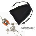 thumbnail image 2 of 10PCS Black Soft Small Jewelry Pouch, Velvet Drawstring Necklace Earrings Rings Bracelet Packing Bags, Solid Pocket Candy Crafts Mobile Phone Storage Bag, 2 of 8