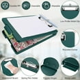 thumbnail image 5 of HearthHarmony Small Clipboard with Storage, A5 Clipboards with Pen Holder, Half Letter Clip Boards 6x9 Mini Plastic Clipboard with Low Profile Clip for Classroom, School, Office Supplies (Emerald), 5 of 16