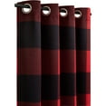 thumbnail image 2 of Safdie & Co. Curtain Room Darkening in Red/Black Check (Set of 2), 2 of 3