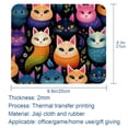 thumbnail image 5 of Cat Square Desk Mat Mousepad, 8.3x9.8 Inch Non-Slip Rubber Bottom, Printed Gaming Mousepad for Office and Gaming, 5 of 6