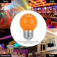 thumbnail image 2 of 3W E27 Round Shaped LED Light Bulb Home Bar Party Festival Decorative Lamp Lighting (Orange), 2 of 8
