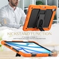 thumbnail image 5 of Rugged Case For iPad Pro 12.9 2021 – 3-Layer Protection Shockproof Stand Cover with Screen Protector, Adjustable Stand, Shoulder Strap, & Pencil Holder -- Orange, 5 of 10