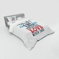 thumbnail image 3 of Ambesonne Vintage Bedding Set 3 Pcs, Words Family Love Typo, Twin, Black Pale Blue Red, 3 of 3