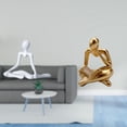 thumbnail image 2 of Figura de pensador, escultura abstracta, estatua humana, lector, minimalista, material de resina, adecuada para sala de estar, dormitorio, oficina, de, 2 of 8