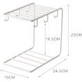 thumbnail image 5 of Placa de tanque de acero inoxidable organizador de cocina estante de secado de encimera organizador portavasos (blanco) JFHHH pequeña, 5 of 5