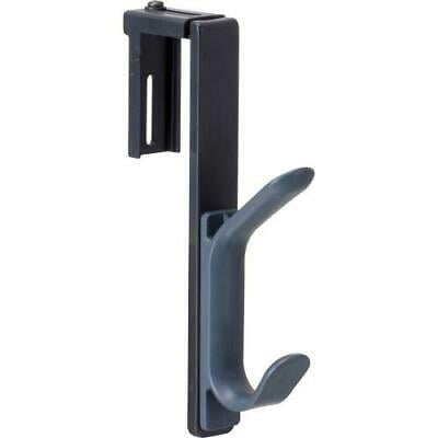 OIC Over the Panel Coat Hooks - 10 lb (4.54 kg) Capacity - for Coat, Scarf, Hat - Plastic - Black, Gray - 1 Each