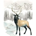 thumbnail image 2 of Popp, Grace 15x18 White Modern Wood Framed Museum Art Print Titled - Winter Elk I, 2 of 4