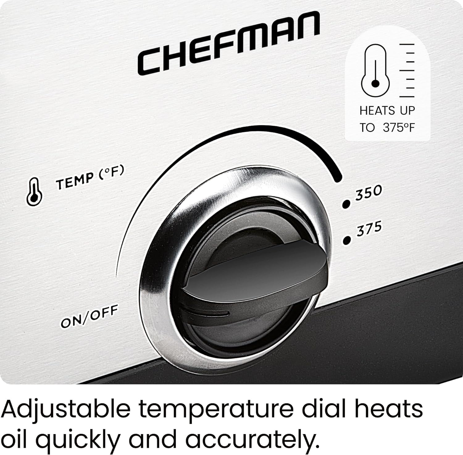 Chefman Fry Guy 1.5 Liter Deep Fryer w/ Adjustable Temperature Control - Stainless Steel
