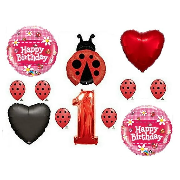 LADYBUG 1st First BIRTHDAY PARTY Balloons Decorations Supplies NEW