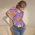 thumbnail image 5 of Naloa Yellow Lemon And Orange Women's Short-Sleeved Onesie, One-Piece Swimsuit for Parties, dates, clubs - Small, 5 of 9