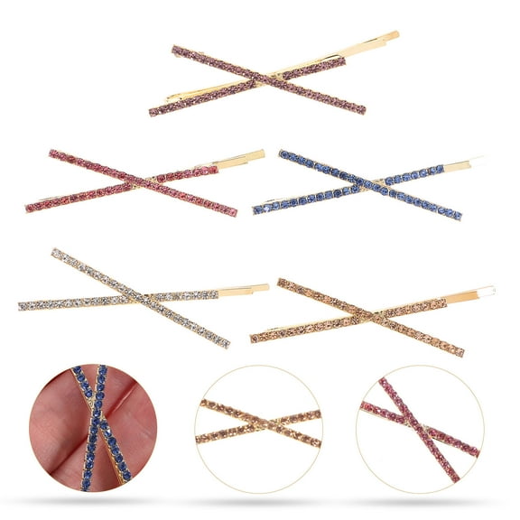 GAXIRE Hair Barrettes For Women 5Pcs X Shape Assorted Color