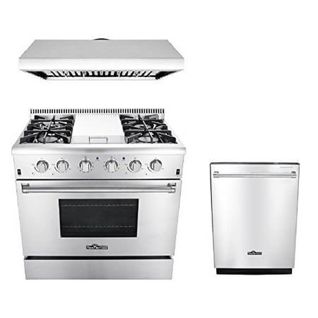 - Thor Kitchen 3-Piece Kitchen Package with HRG3617U 36