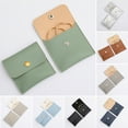 thumbnail image 1 of 2Pcs Faux Leather Jewelry Pouch, Portable Jewelry Gift Bags With Snap Button, 1 of 7