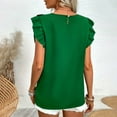 thumbnail image 4 of Yuyuzo Blouses pour Femmes Habillées Décontractées à Volants Manches Courtes Col Rond T-Shirts Été 2025, 4 of 7