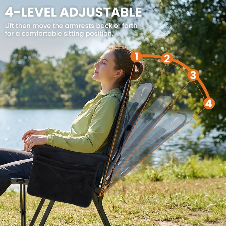 Ever Advanced Reclining Camping Chair, 4-Level Adjustable Back photo 3