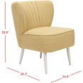 thumbnail image 3 of Safavieh Morgan Accent Chair-Color:Eggshell/Gold, 3 of 5