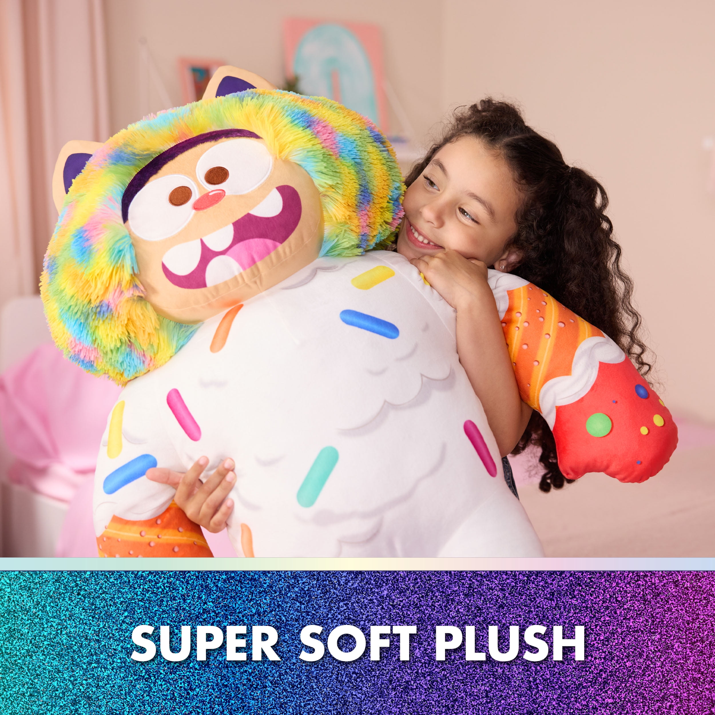 Gabby's Dollhouse: The Movie, Jumbo Cookie Bobby Plush Toy with Super-Soft Fur, Kids Toys for Girls & Boys Ages 3 and up