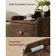 thumbnail image 4 of Nightstands, Set of 2, Bedside Tables with Hidden Drawers, Mid-Century End Tables with Solid Wood Legs, Side Tables for Bedroom, Natural Walnut, 4 of 8