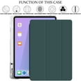 thumbnail image 6 of iPad 7th 8th 9th Gen 2019 / 2020 / 2021-10.2 Inch [iPad 9 8 7 ] A2602 A2270 A2197 MW762LL/A UltraSlim Printed Auto Sleep/Wake Printed TPU Transparent Cover with Pencil Holder - Dark Green, 6 of 7