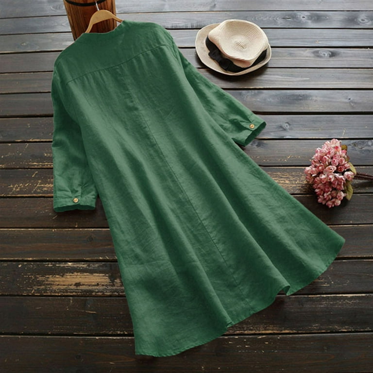 Linen Shirts Ladys Dandelion Plus Size Casual Loose Algeria
