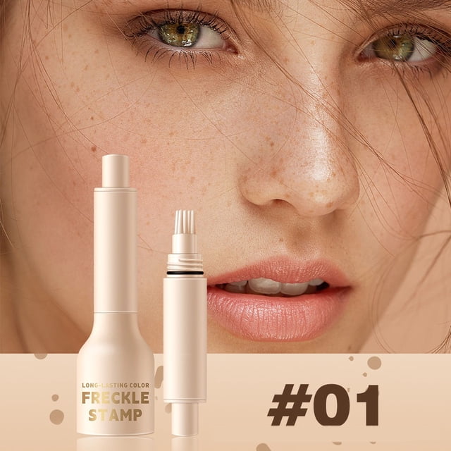 EGNMCR Stylo à Taches de Rousseur Naturelles Petit Stylo à Taches de Rousseur Simulées Imperméable et Résistant à la Sueur Stylo d'Estampage 2 ml Joint à Taches de Rousseur