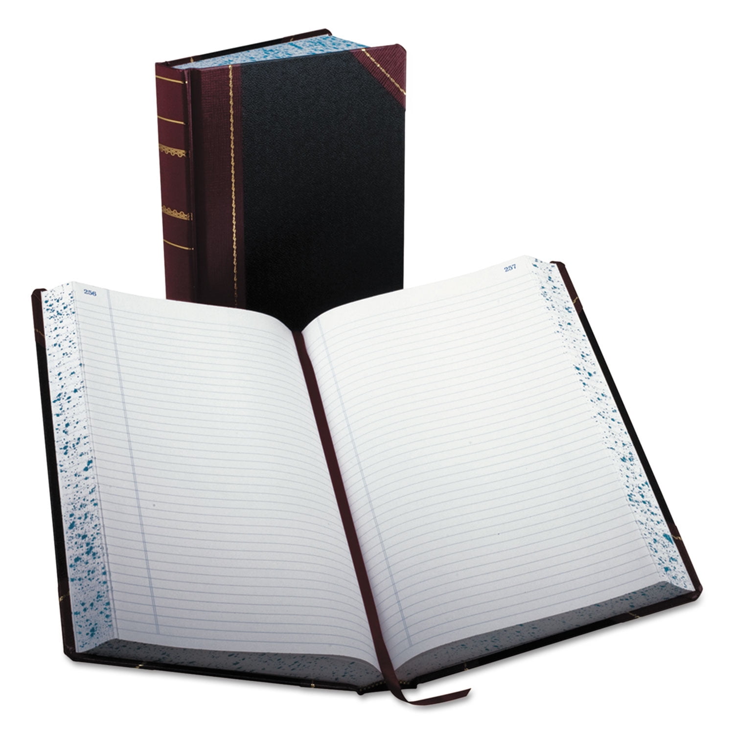 Boorum & Pease Record and Account Book with Black and Red Cover