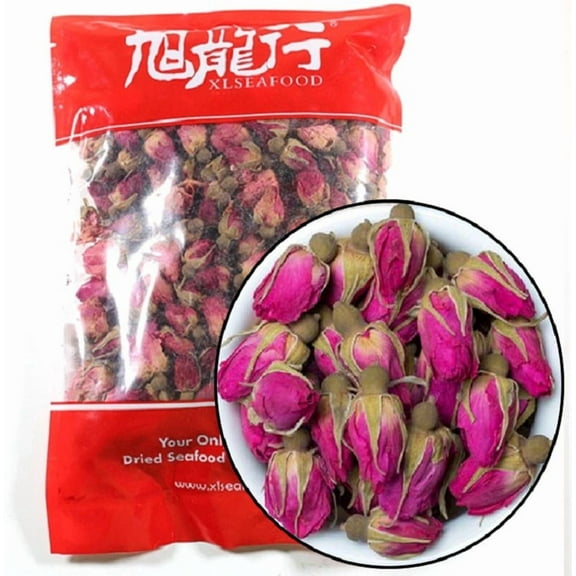 Xlseafood Premium Food-grade Fragrant Rosebuds Dried Flowers- Rose tea baking 旭龙行特级玫瑰花苞茶 (4OZ, ROSEBUD)