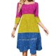 thumbnail image 1 of Vestido de verano elegante con cuello cuadrado y estampado de bandera del orgullo pansexual con purpurina sintética para mujer, 1 of 6