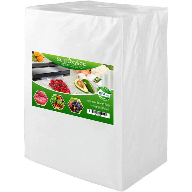 Biwat 200 Gallon Size11 inchesx16 inches Vacuum Freezer Sealer Bags for Food,BPA Free, Heavy Duty Commercial Grade,Sous Vide Vaccume Safe,Universal Design Pre-Cut Bag and Work with Any Types Vacuum S