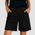 thumbnail image 7 of vigerkar High Waisted Shorts Women Cotton Button Detail Casual Shorts Vacation Short Pants with Pockets, Lightweight Classic Fit Summer Beach Travel (Black, S), 7 of 7