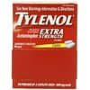 2 Pack Tylenol Extra Strength 50 packets of 2 tablets 500mg. 100 Tablets Per Box