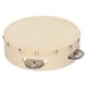 thumbnail image 1 of Tambor de percusión Pandereta de mano de 6 pulgadas con jingles de metal de una hilera de piel de oveja Panderetas de madera para entretenimiento Timbrel musical para adultos. niños. baile. canto. fie Tomshoo  Tambor de percusión, 1 of 6