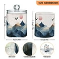 thumbnail image 5 of Yayeee 2 Pack Qtip Holder Bathroom Cotton Swab Canister with Lid Clear Dispenser Set, Art Mountains, 5 of 6