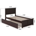 thumbnail image 3 of Madison Full Platform Bed with Matching Footboard and Twin Trundle in Grey, 3 of 12