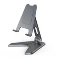 thumbnail image 1 of Injueey Soporte plegable para teléfono móvil, soporte ajustable de aleación de aluminio para con manos libres, soporte portátil para Cuadernos de escritura y cuadernos de bocetos Gris, 1 of 6