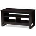 thumbnail image 1 of Baxton Studio Table Basse Nerissa avec Trois Compartiments de Rangement Ouverts, Brun Wenge, 1 of 7