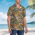 thumbnail image 3 of Susaid USA 1 Print Hawaiian Shirts for Men Women,Hawaiian Summer Short-Sleeve Casual Relaxed-Fit Button-Down,3X-Large, 3 of 7