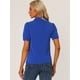 thumbnail image 3 of Top Con Cuello Peter Pan para Mujer Allegra K Azul real XS, 3 of 6