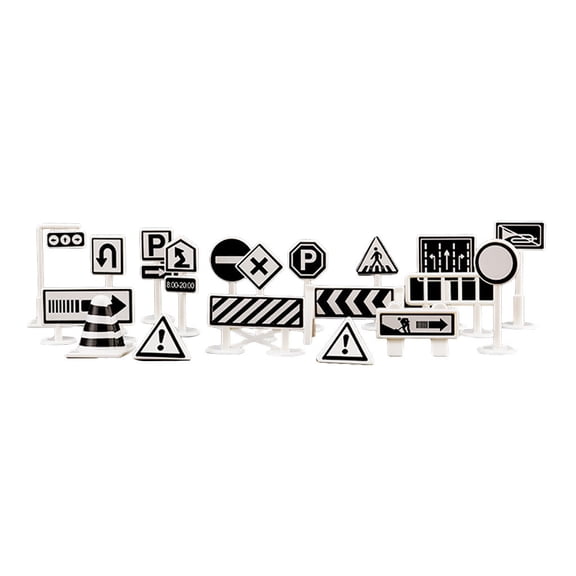 Kids' City Road Play Mat BlackWhite Non Woven Fabric Educational