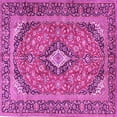 thumbnail image 1 of Ahgly Company Indoor Square Medallion Pink Traditional Area Rugs, 8' Square, 1 of 4