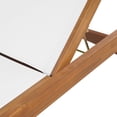 thumbnail image 4 of Christopher Knight Home Outdoor Wood Chaise Lounge with Mesh Seat, Adjustable Backrest & Wheels, Beige, 4 of 13