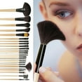thumbnail image 3 of Madera 24pcs Pinceles de maquillaje Kit de herramienta cosmética profesional Maquillaje + bolso MABOTO Pinceles de maquillaje, 3 of 7