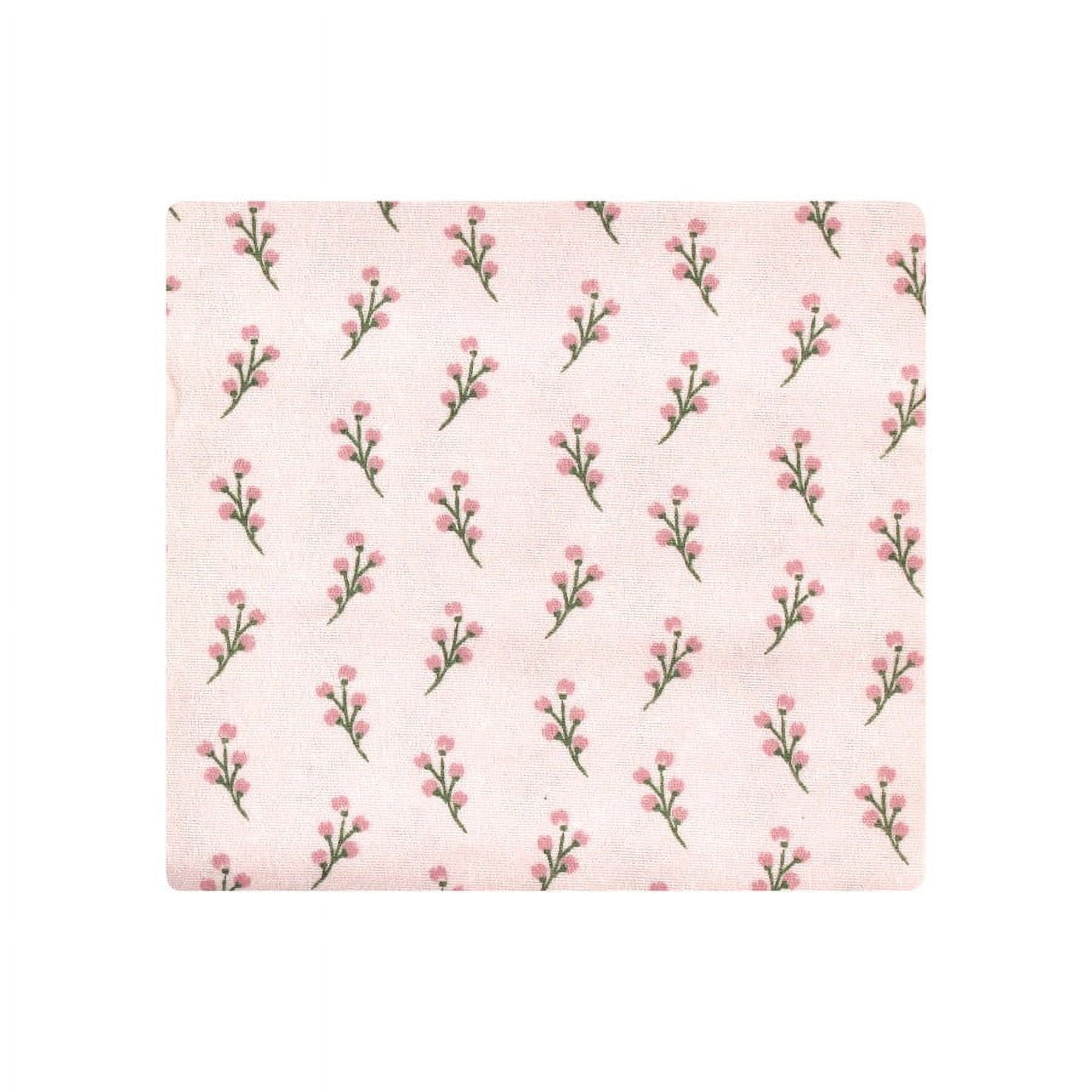 Hudson Baby Infant Girl Cotton Rich Flannel Receiving Blankets Bundle, Soft Painted Floral, One Size
